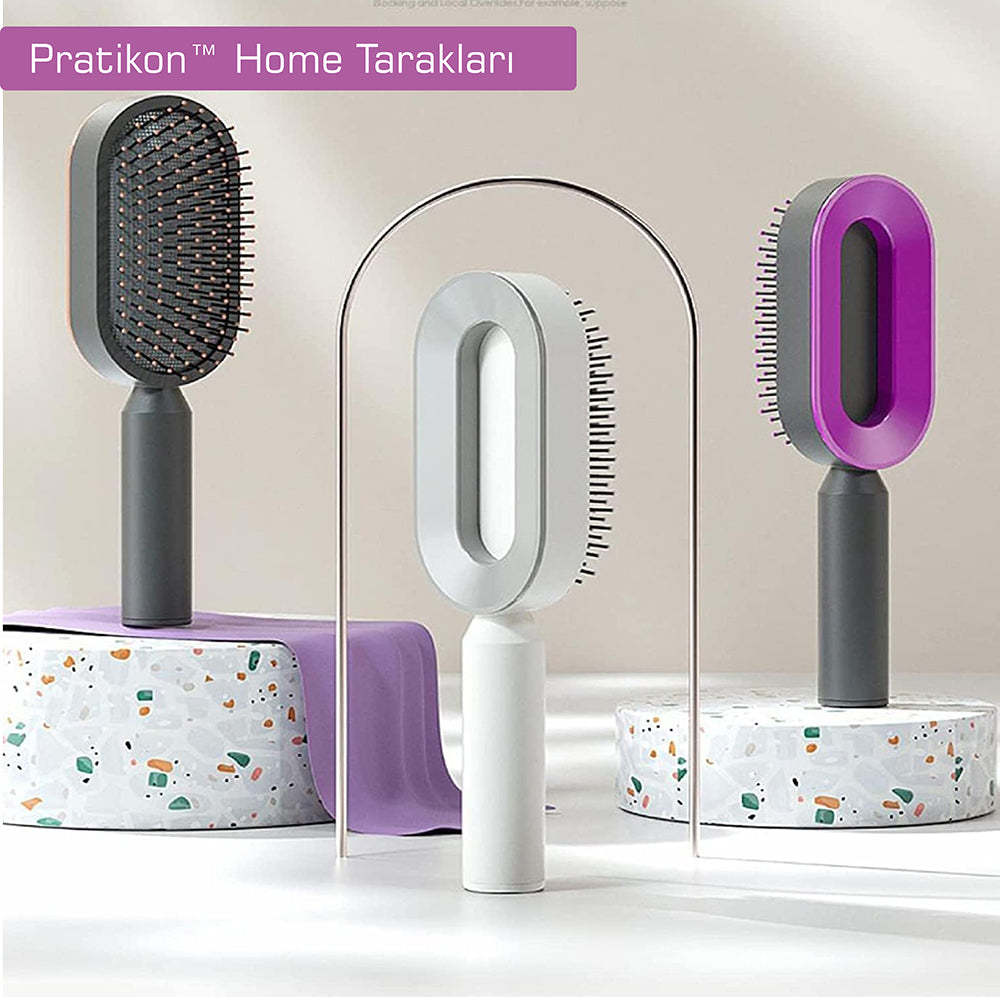 Pratikon™ 3D Hava Yastıklı Masajlı Saç Fırçası
